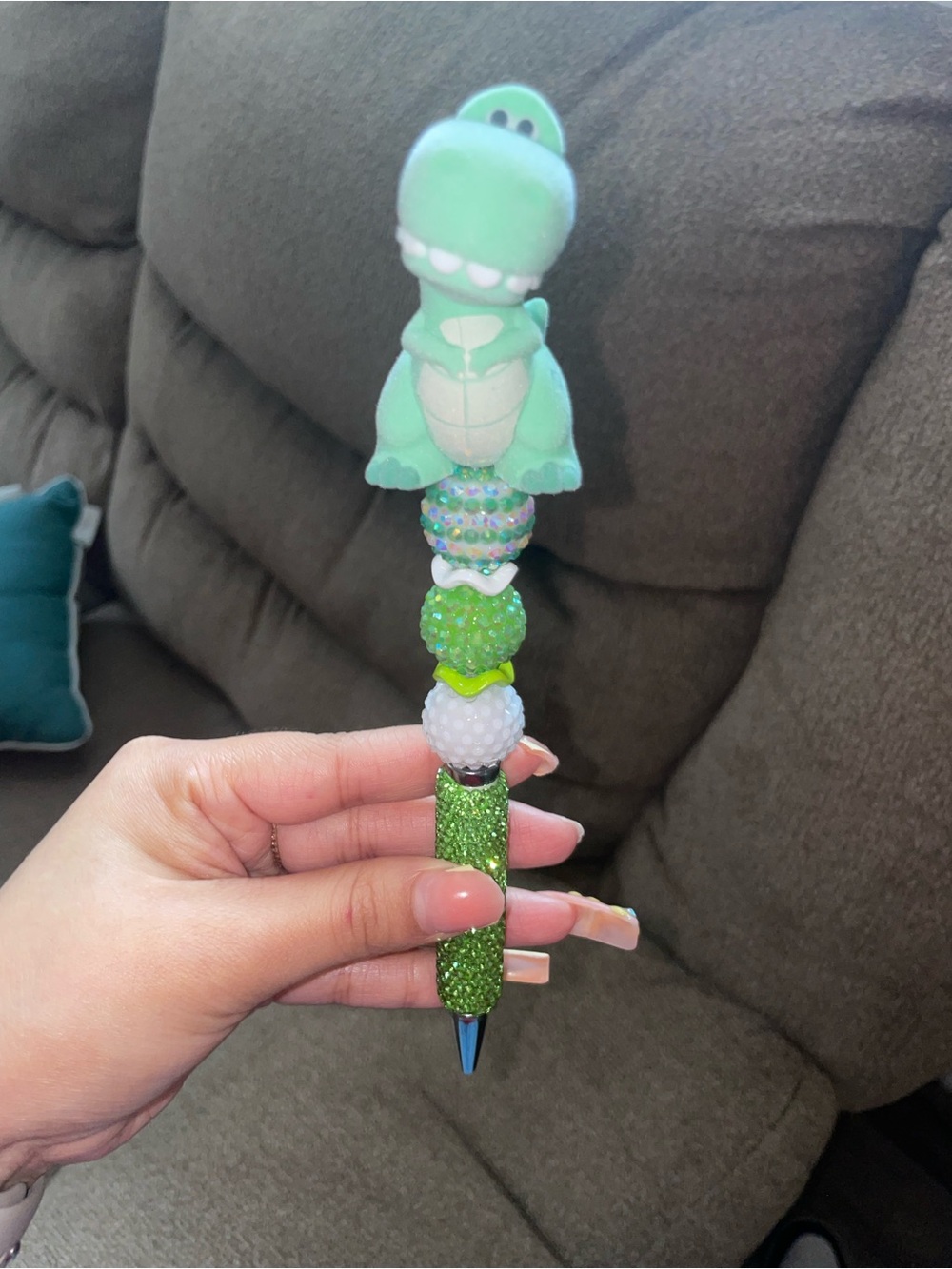 Rex pen with cute rhinestones Toy Story #dinosaur #glitter